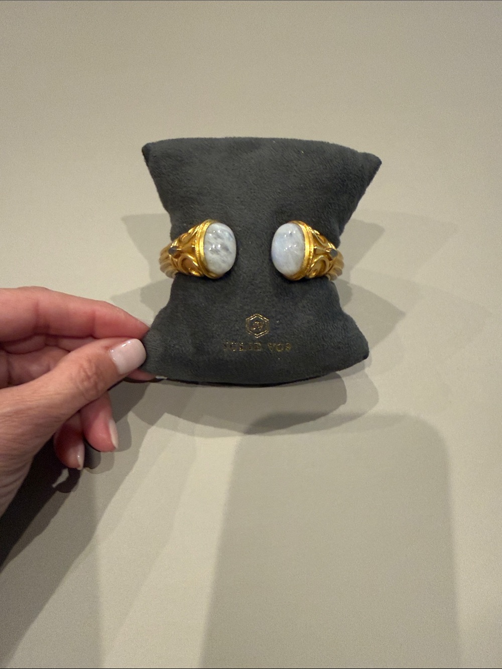 Julie Vos Gold and White Cuff Bracelet